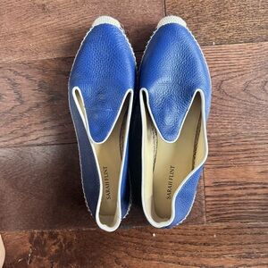 Sarah Flint Leather Espadrilles in Navy Blue Size 41 (US 10)